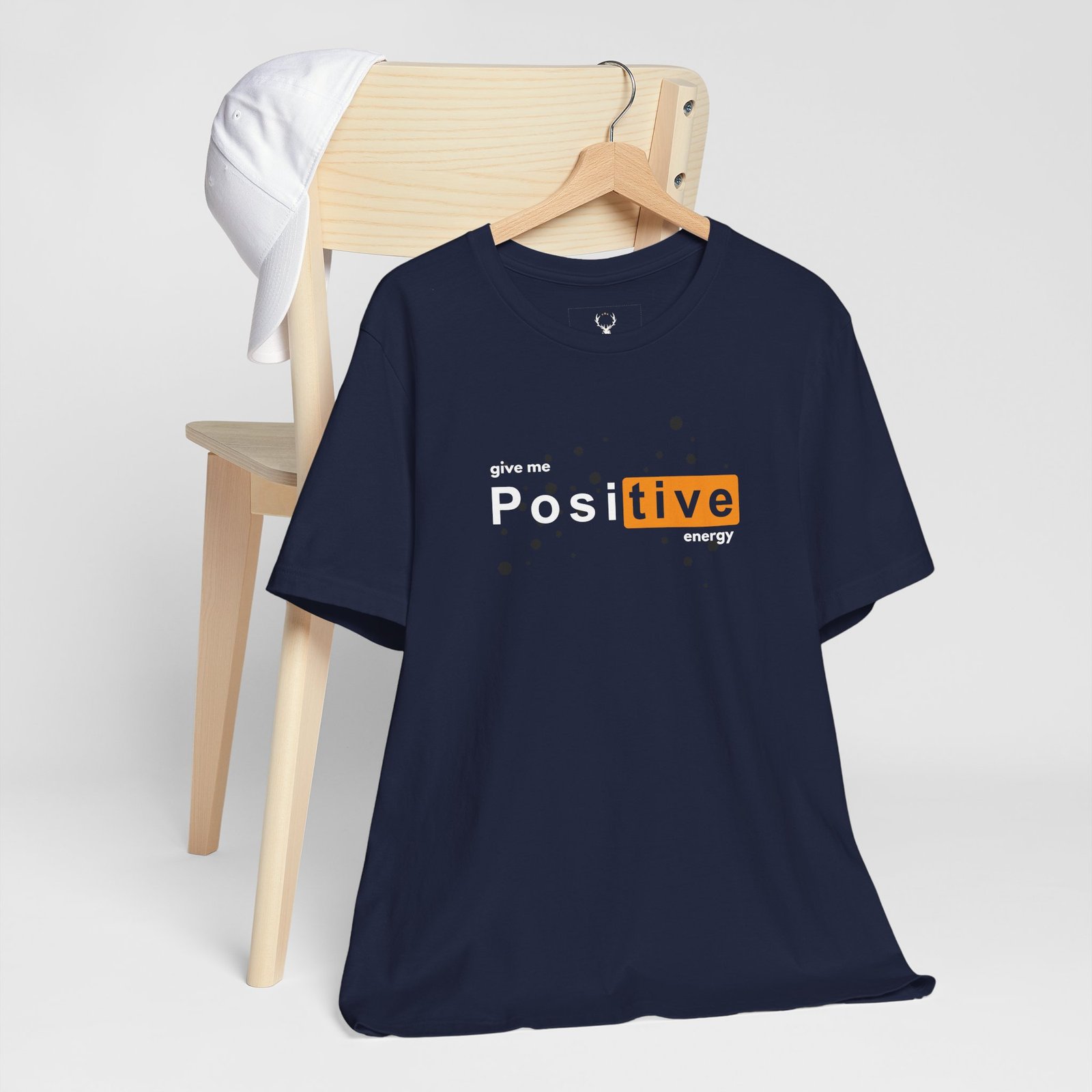 Motivational streetwear Positive Energy T-Shirt designed for positivity, confidence, lifestyle fashion, and festival outfits.