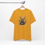 Artistic look of the Designer Deer Graphic Tee featuring deer illustration with hoodie, perfect for creative artists and designers in streetwear culture.