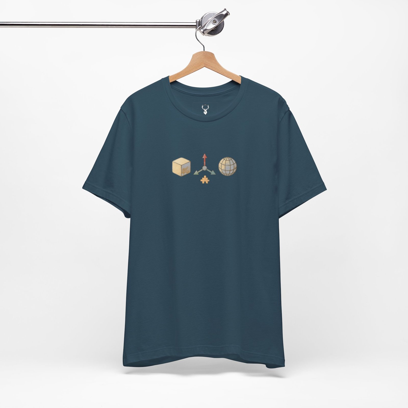 Minimal design 3D modeling T-Shirt for Blender, Maya, Cinema4D, Unreal Engine, and 3D printing enthusiasts.