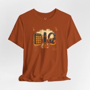 Bold EDM festival shirt featuring DJ gear graphics, crafted for music producers and rave streetwear culture