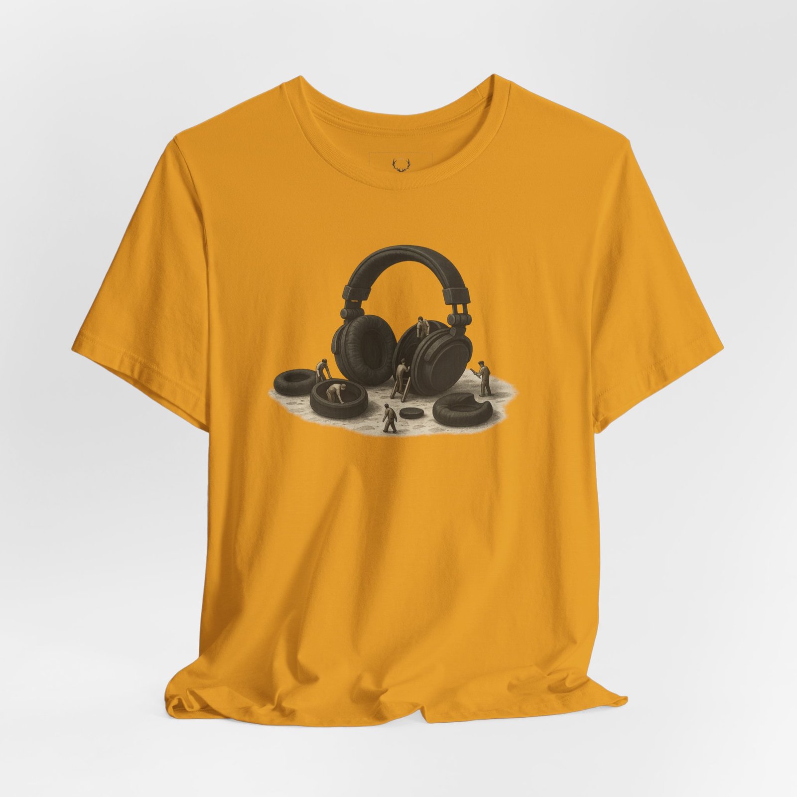 Premium Headphone Artwork T-Shirt with conceptual headphone artwork, designed for music lovers and EDM fans.
