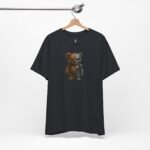 Cyberpunk Teddy Bear Tee with sci-fi cyborg teddy artwork, futuristic streetwear for EDM, rave, and gaming fashion lovers.