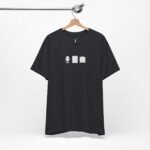 DJ Graphic Shirt with audio production icons: microphone, mixer, and amp.