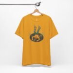 Retro Record Player EDM DJ Graphic Tee with unique vinyl artwork, designed for rave and festival fashion lovers.
