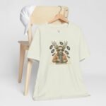 Deer DJ Graphic T-Shirt with EDM vinyl design, perfect rave clothing streetwear tee for festivals and music culture.