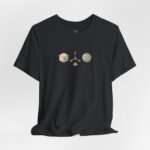 White T-Shirt with 3D modeling cube and axis graphics, perfect for Blender, Maya, Cinema4D, and Unity artists.