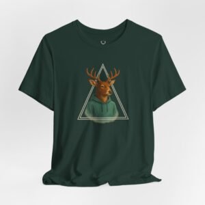 Streetwear Deer Hoodie Graphic Tee designed for EDM fans, festival outfits, and animal art lovers.