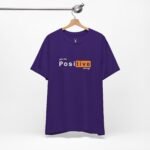 Black Positive Energy T-Shirt with motivational text, ideal for festival wear, gym outfits, and inspirational lifestyle fashion.