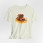 White Photographer T-Shirt with detailed retro camera design, perfect for photography lovers and creative professionals.