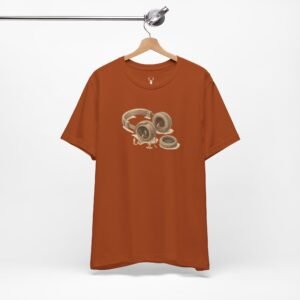 White EDM streetwear t-shirt featuring DJ headphones graphic, designed for ravers, producers, and music lovers.