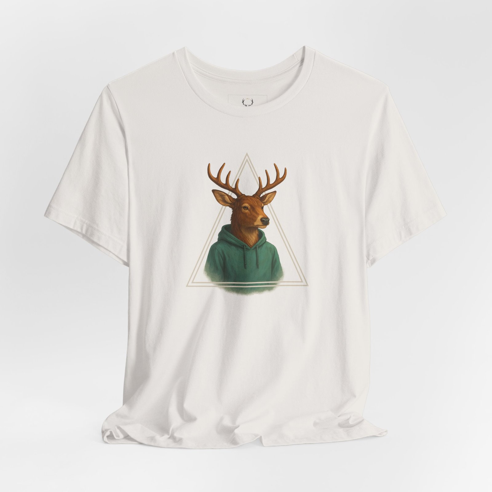 Stylish Deer Hoodie Graphic Tee for EDM and festival fashion with detailed animal illustration design.