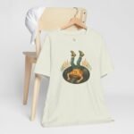 Vintage Vinyl Record DJ Streetwear T-Shirt with waveform design, EDM fashion shirt for music producers and festival fans.