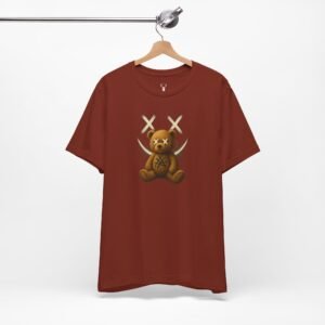 Alternative teddy bear graphic shirt with creepy dark gothic art design.