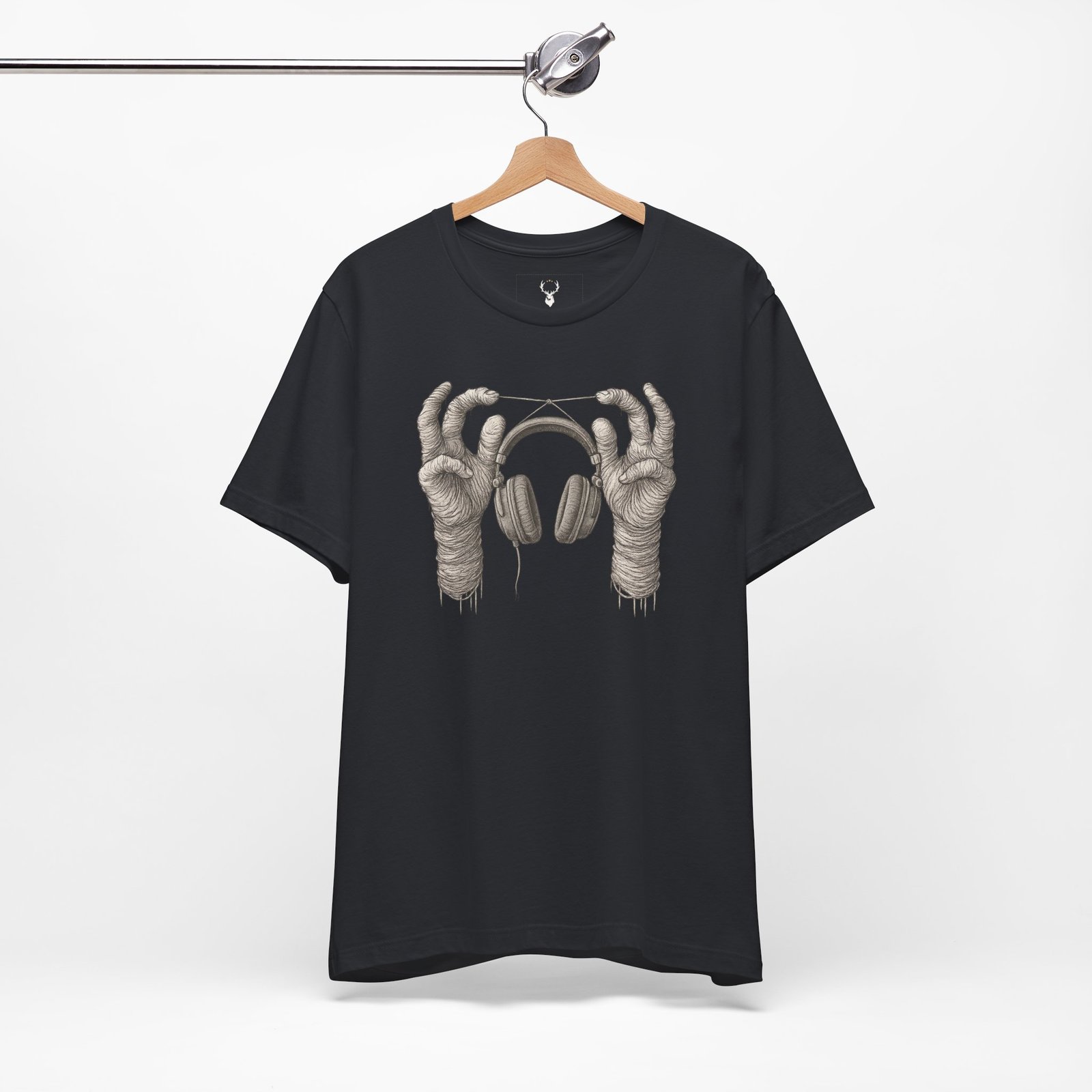 Underground DJ Streetwear Graphic Tee with headphones artwork, perfect for ravers and EDM fans.