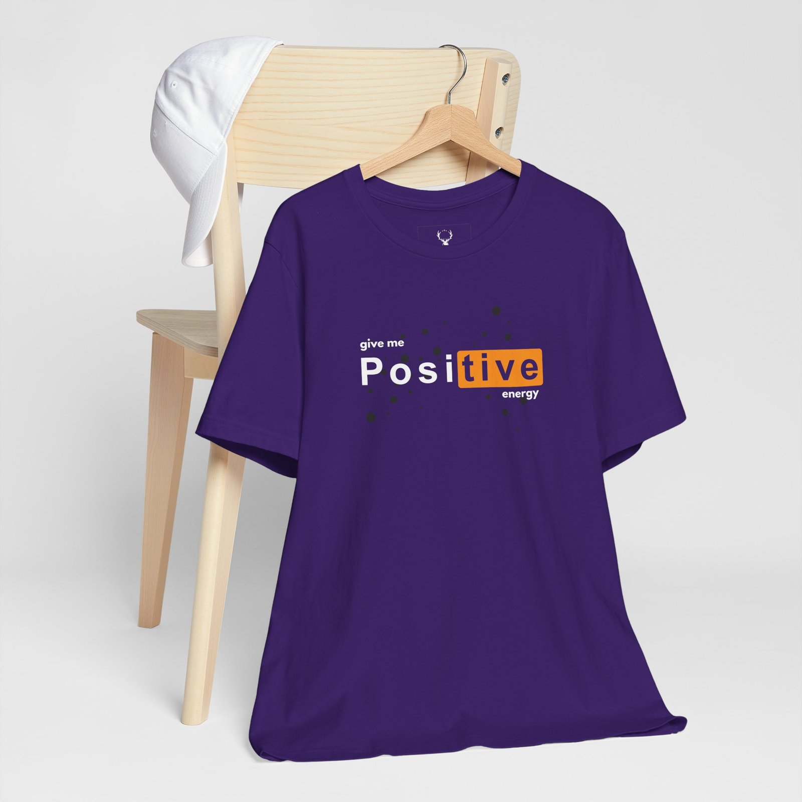 Motivational Positive Energy T-Shirt designed for lifestyle fashion, gym motivation, and inspirational everyday streetwear outfits.