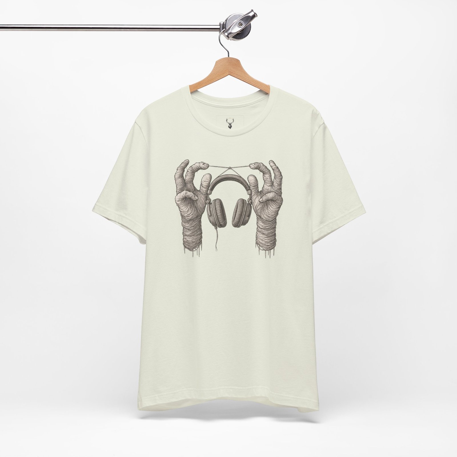 Music Producer Shirt with bold headphone design, perfect for DJs, EDM streetwear lovers, and rave fashion outfits.