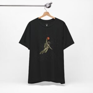 Space slam dunk t-shirt with astronaut design, perfect for rave clothing and NBA street fashion outfits.