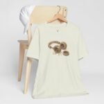 DJ graphic tee with detailed headphones design, the ultimate EDM streetwear shirt for producers, DJs, and festival-goers.
