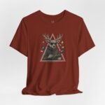 Back shot of the Designer Deer Graphic Tee highlighting premium fabric and creative fashion for artists, EDM fans, and streetwear enthusiasts.