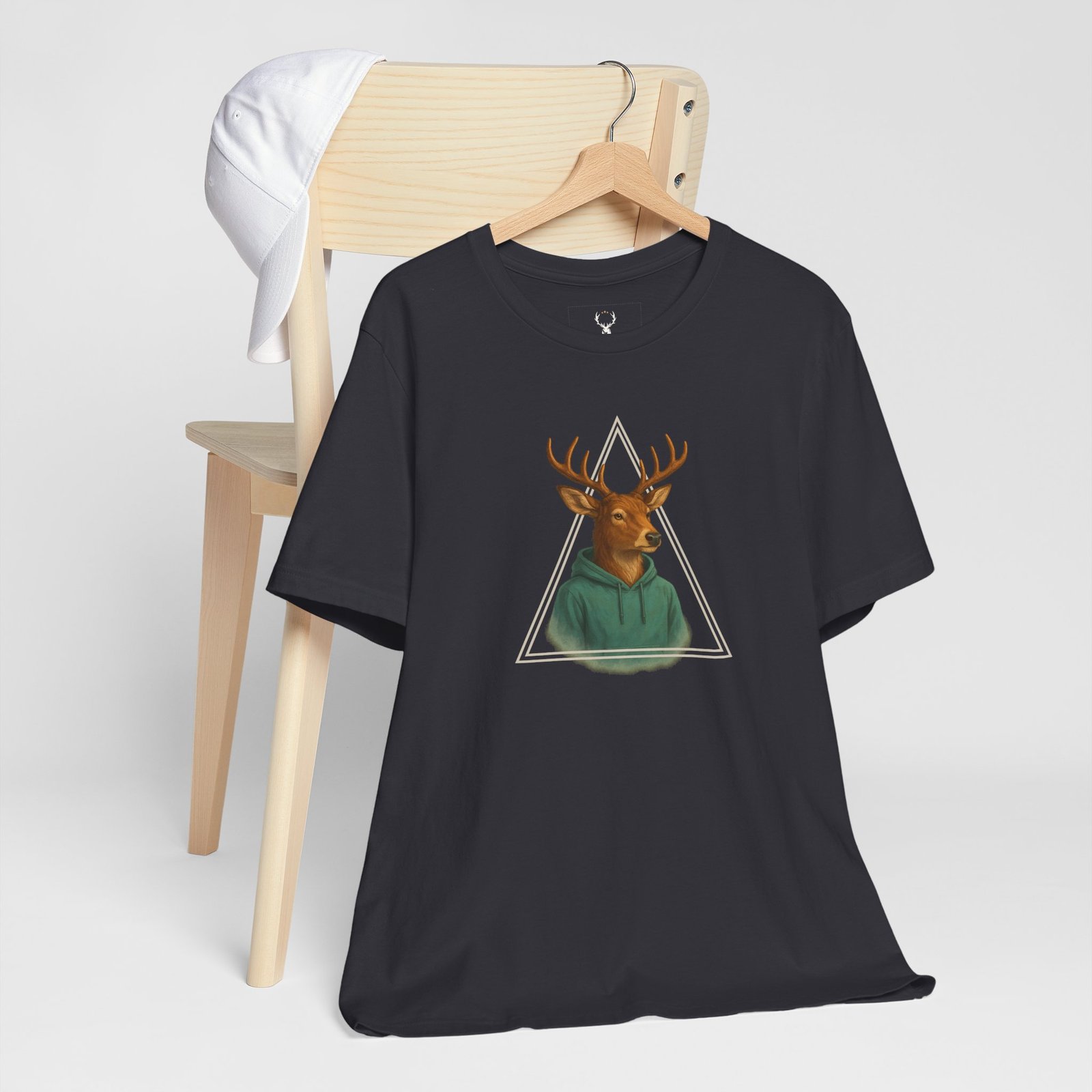 Bold Deer Hoodie Graphic Tee for rave fashion, EDM outfits, and urban streetwear fans.
