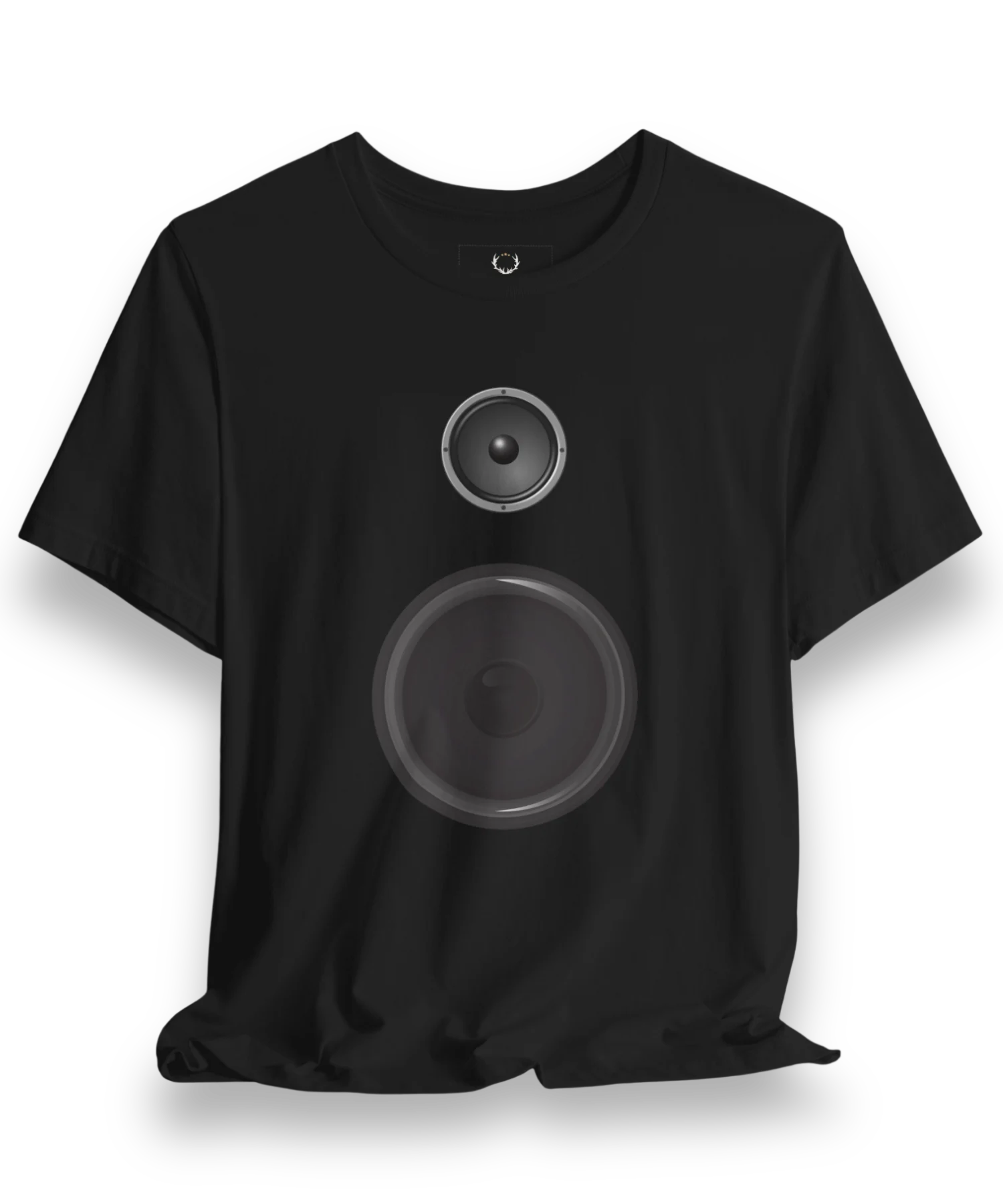 Bass Lover Tee with bold speaker graphic design for EDM festivals, DJs, and bass lovers who embrace rave and streetwear culture.