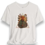 Deer DJ Tee with cassette tape graphic, perfect EDM festival t-shirt for DJs, producers, and rave fans who love streetwear culture.