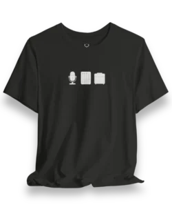 Music Producer Graphic Tee featuring microphone, mixer, and amp icons for EDM streetwear lovers Music Producer Graphic Tee